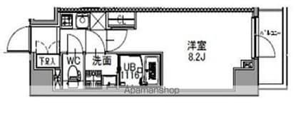 東京都北区王子２丁目[1K/25.03m2]の間取図