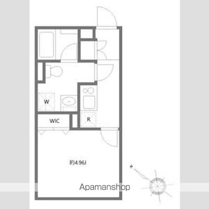 ルーデンス常盤台Ⅲ[1K/19.22m2]の間取図