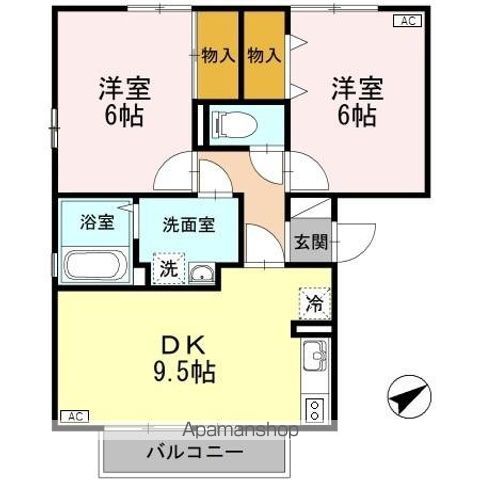 リバーフォート阿賀 Aの間取り写真