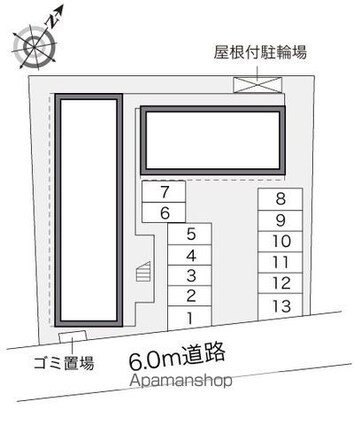 レオパレスＫＯＴＯＢＵＫＩ[1K/23.18m2]の配置図