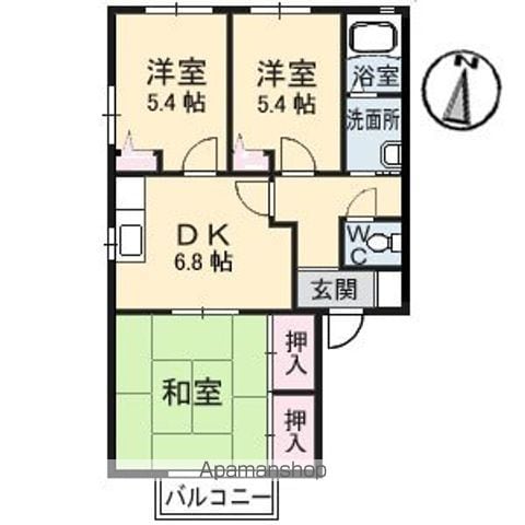 まさもとハイツ B棟の間取り写真