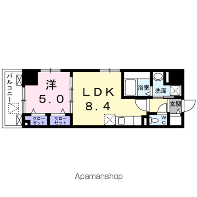 アンジュ[1LDK/35.25m2]の間取図
