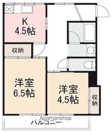 香川県高松市福岡町２丁目[2K/37.8m2]の間取図