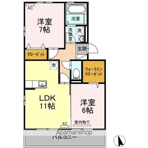 ルミエール朝生田の間取り写真