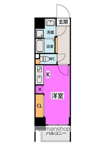 福岡市博多区千代のマンションの間取り