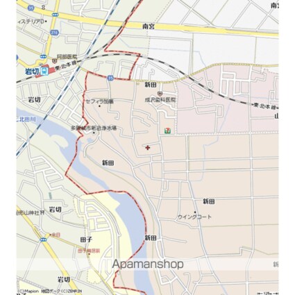 宮城県多賀城市新田字六歳[1K/34.7m2]の周辺
