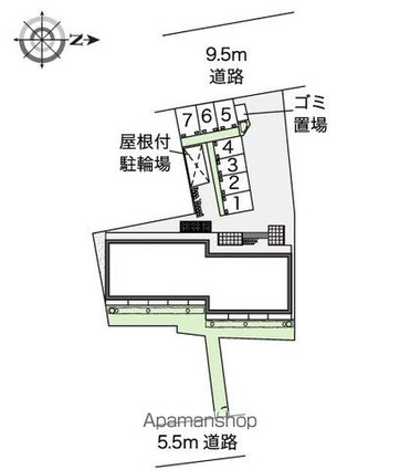 レオパレス光[1K/19.87m2]の配置図