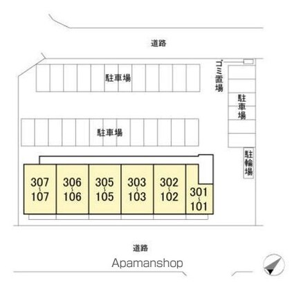ブライト学園の森[1LDK/36.18m2]の配置図