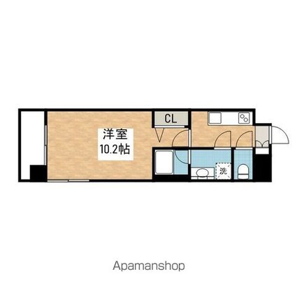 レジデンシア今池[1K/28.99m2]の間取図