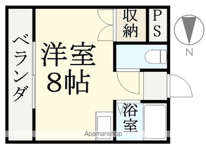 ハイムクマンド[1R/20m2]の間取図
