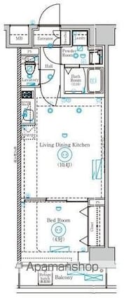 Ｍｉｎｄ　Ｓｈｉｍｕｒａｓａｋａｕｅ[1LDK/36.86m2]の間取図