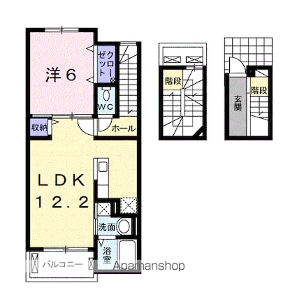 コンフォルトくろだ[1LDK/52.99m2]の間取図