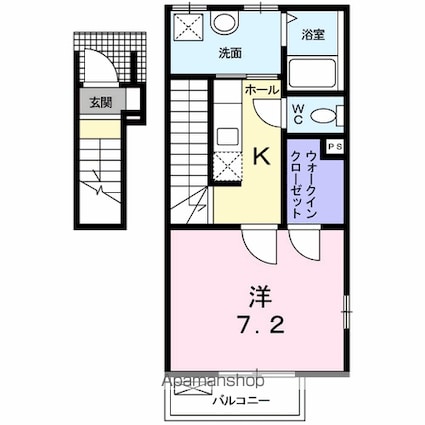 フィオーレ[1K/29.91m2]の間取図