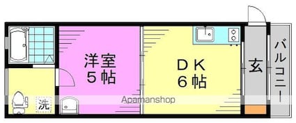 グリーンテラス[1DK/24.63m2]の間取図