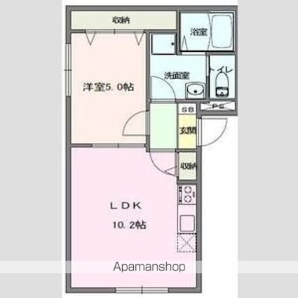 ワイエム東墨田[1LDK/38.24m2]の間取図