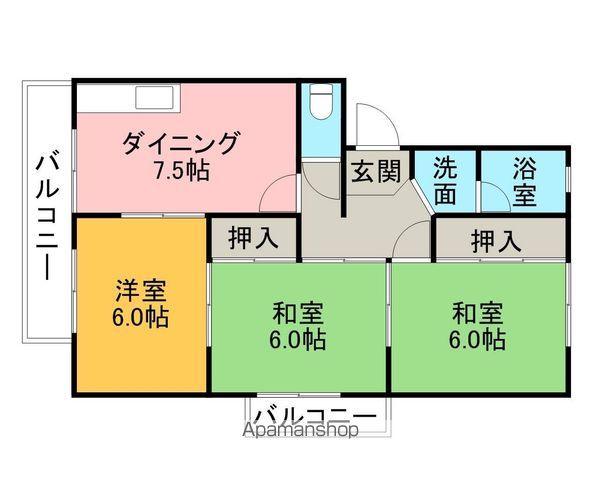 浅野ことぶきマンションの間取り写真