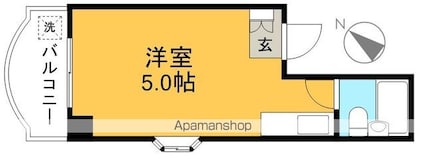 ピュアコート高須[1R/15m2]の間取図
