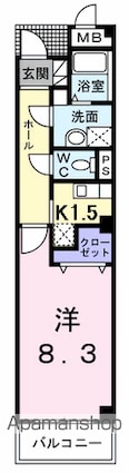 メゾン・ソレイユＮ[1K/30.1m2]の間取図
