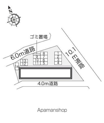 レオパレスプリマヴェーラ[1K/23.71m2]の配置図