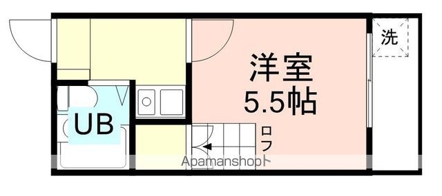 和歌山県和歌山市打越町[1K/16.24m2]の間取図