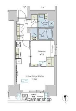 Ｂｒｉｌｌｉａ　ｉｓｔ　浅草[1LDK/45.79m2]の間取図