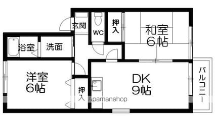 セレージュ[2DK/50.12m2]の間取図