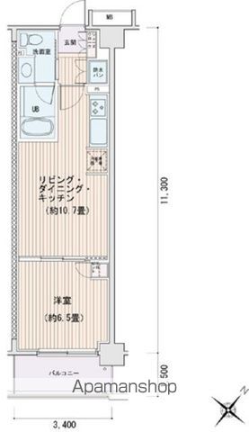 エスティメゾン豊洲レジデンスEの間取り写真