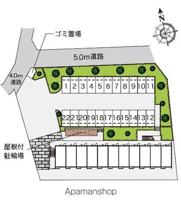 レオパレスヴァン[1K/20.28m2]の配置図