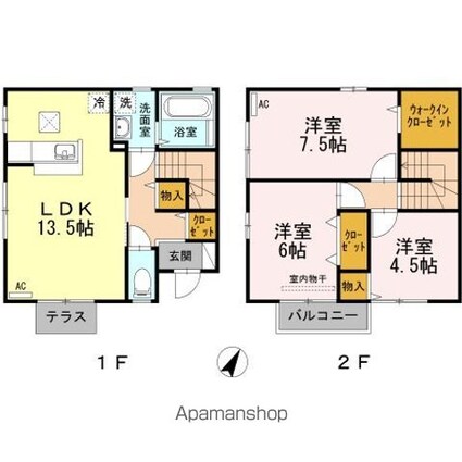 メゾンブランシュ[3LDK/80.64m2]の間取図
