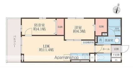 Ｌｉｂｅｒｔｅ井草[2LDK/47.34m2]の間取図