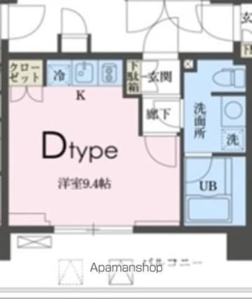 ガレリア東新宿[1R/25.24m2]の間取図