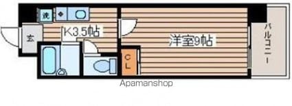 ＪＪＳ舟入南[1K/25.2m2]の間取図