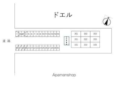 ドエル[2LDK/54.6m2]の配置図