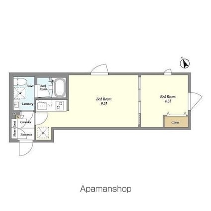 ネオアーバンレジデンス方南町[1LDK/31.01m2]の間取図