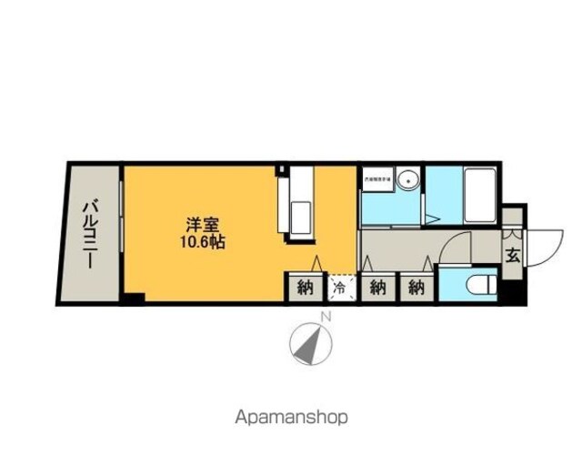モデラート[1R/30.96m2]の間取図