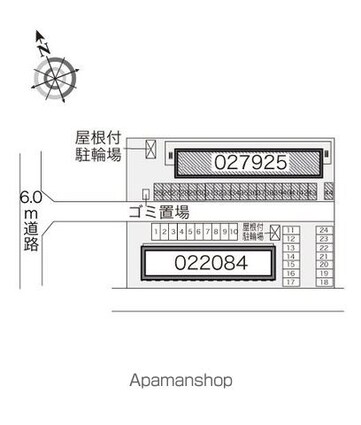 レオパレスリカヴィトスの丘[1K/31.05m2]の配置図