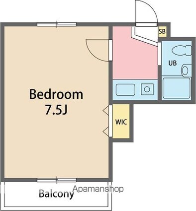 ワークマンション[1K/20m2]の間取図
