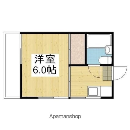 コーポフモトⅠ[1K/18m2]の間取図