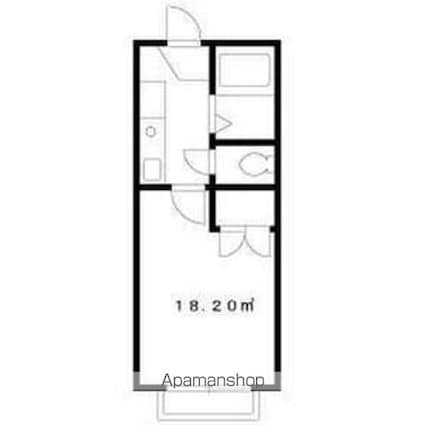 モンテ・ピア[1K/18.2m2]の間取図