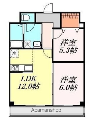 ＴＥＮＯＨＡ　ＴＯＹＯＨＡＳＨＩ[2LDK/50.85m2]の間取図