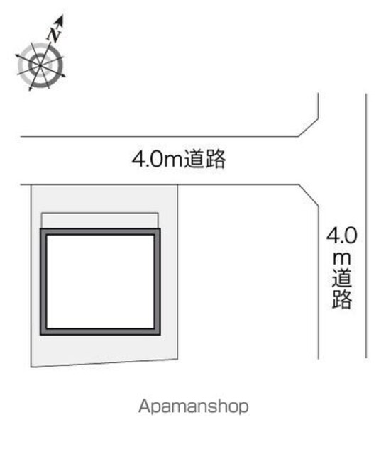 レオパレスモトウイング[1K/23.72m2]の配置図