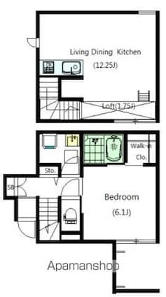 グリーンガーデン[1SLDK/45.95m2]の間取図