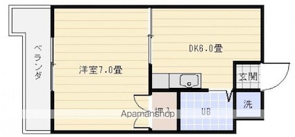 エクセルコート太田川[1DK/25m2]の間取図