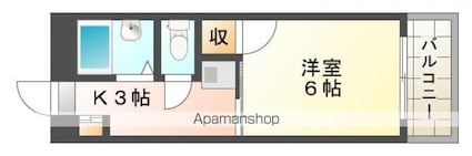 ピープルタウン八幡[1K/21.06m2]の間取図