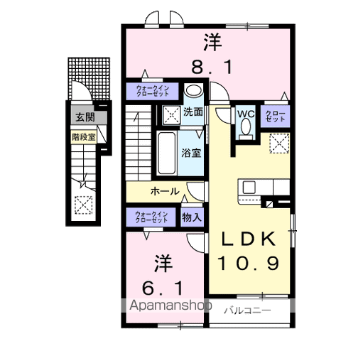 サクラ　アパートメントの間取り