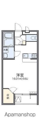 レオパレスドウージェーム[1K/31.33m2]の間取図