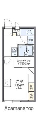 レオパレスＡｐｆｅｌ[1K/23.18m2]の間取図