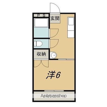 ツインハイツＫ１[1DK/24.18m2]の間取図