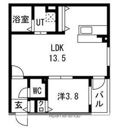 ＮＡＧＯＹＡ　ｔｈｅ　ＢＡＳＥ[1LDK/40.14m2]の間取図