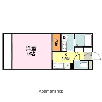 アルバ木之庄Ⅱ[1K/29.81m2]の間取図
